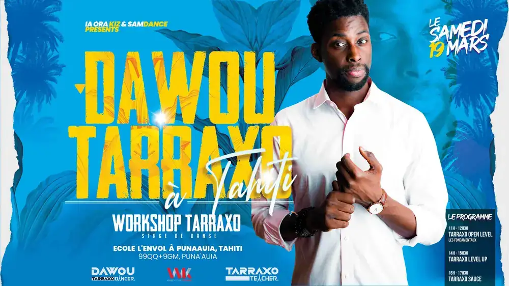 Dawou Tarraxo Tahiti masterclass — workshop at École l'Envol, Punaauia